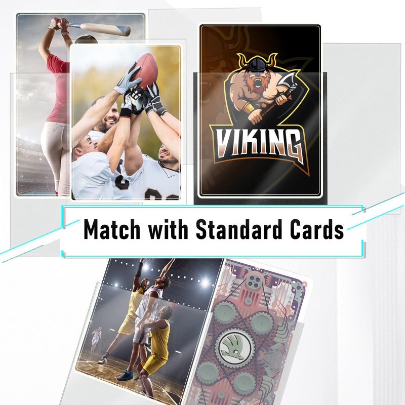 Kitoyz 500Pcs Card Sleeves for Trading Card, Matte Card Sleeves Deck Card Protectors Compatible with Baseball Cards, Sports Cards, Game Cards, Clear - Image 5